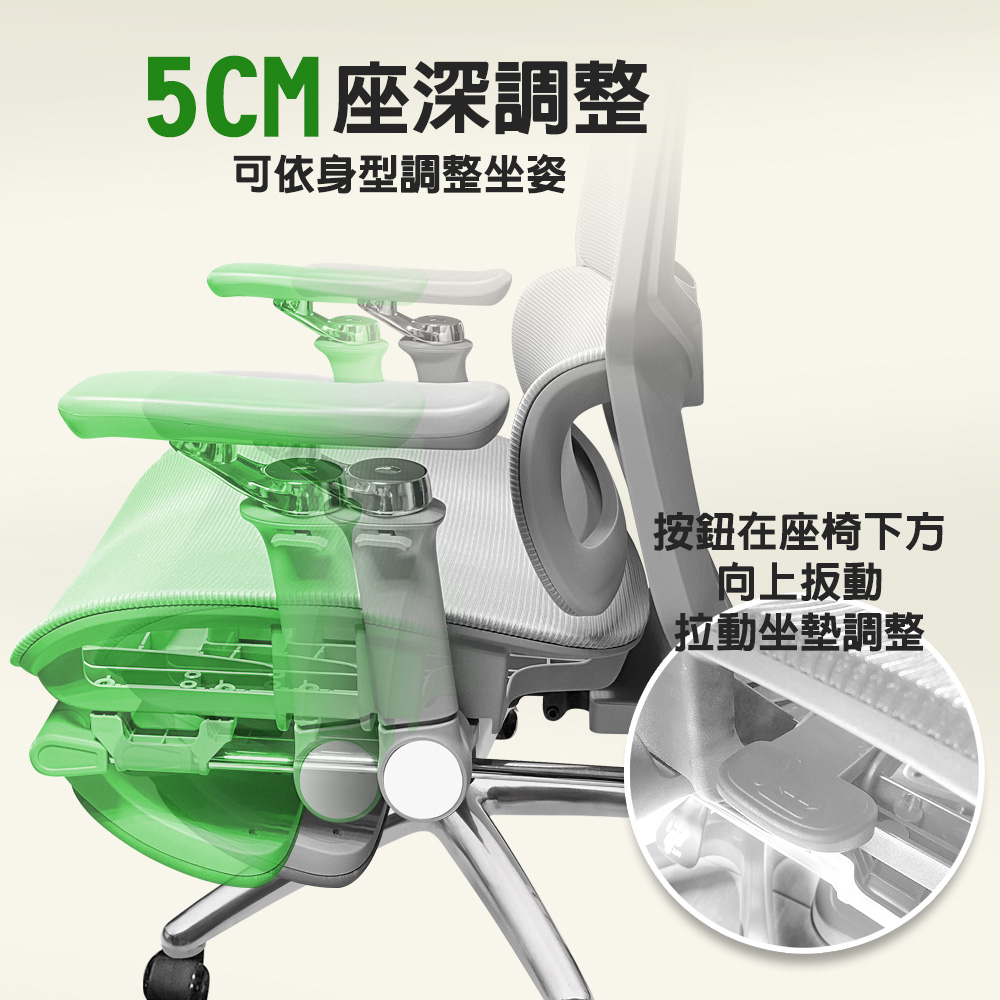 【G+居家】免組裝 人體工學8D萬向軟扶手電腦椅-灰色-鋁合金腳架-大圓弧(2吋炫風水晶黑(有飾蓋)), , large