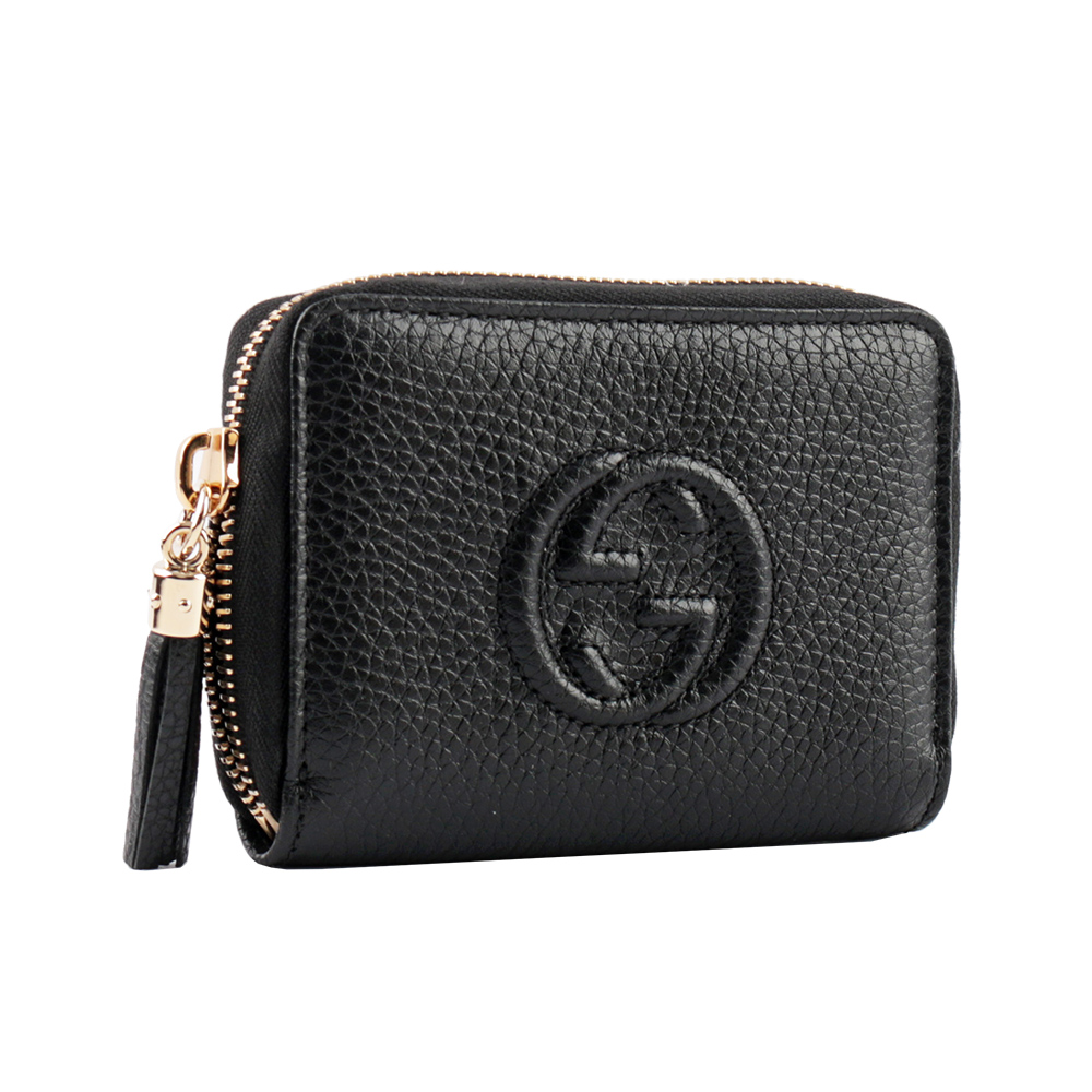 GUCCI SOHO系列ㄇ形拉鍊零錢/卡包/黑色, , large