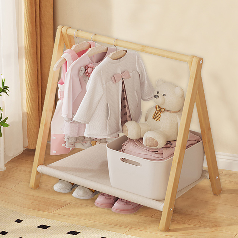 【AOTTO】楠竹多功能收納折疊衣帽架(HA-015)