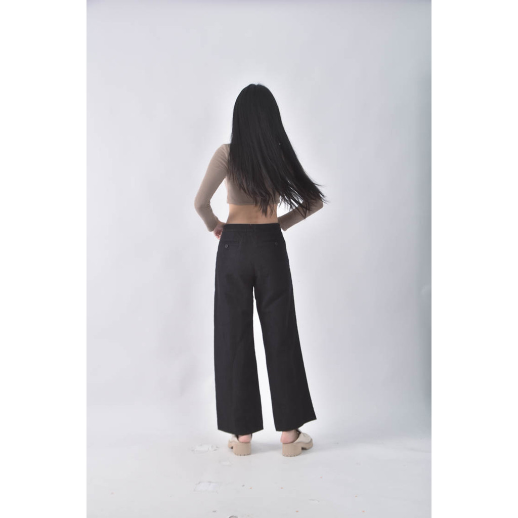 (XL) margaret howell羊毛亞麻黑色長褲二手衣, , large