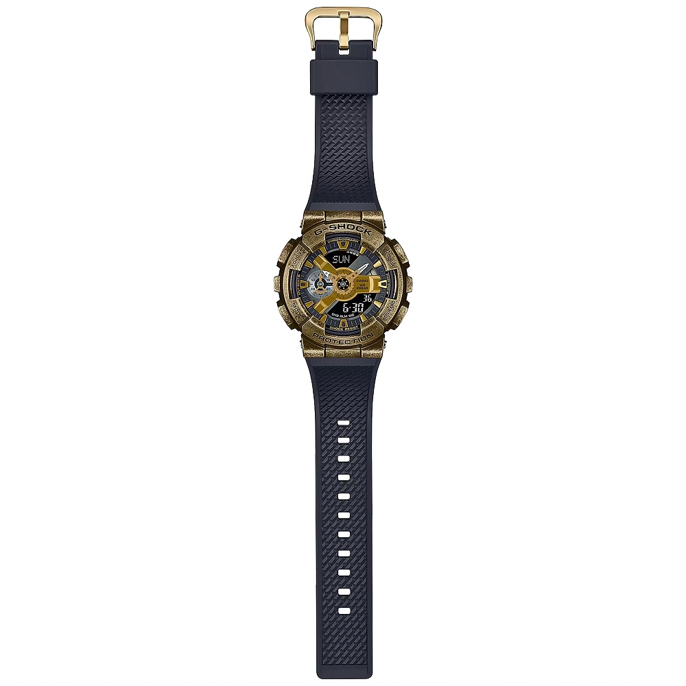 CASIO 卡西歐 G-SHOCK 工業風仿舊金屬雙顯手錶 GM-110VG-1A9, , large