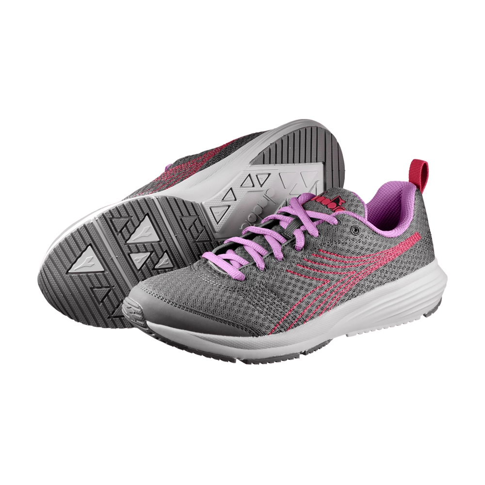 DIADORA迪亞多那 義大利進口 輕量運動慢跑鞋 EASY RUN 女運動鞋 女鞋 輕量 透氣 吸震 棉鞋墊 紅 灰, , large