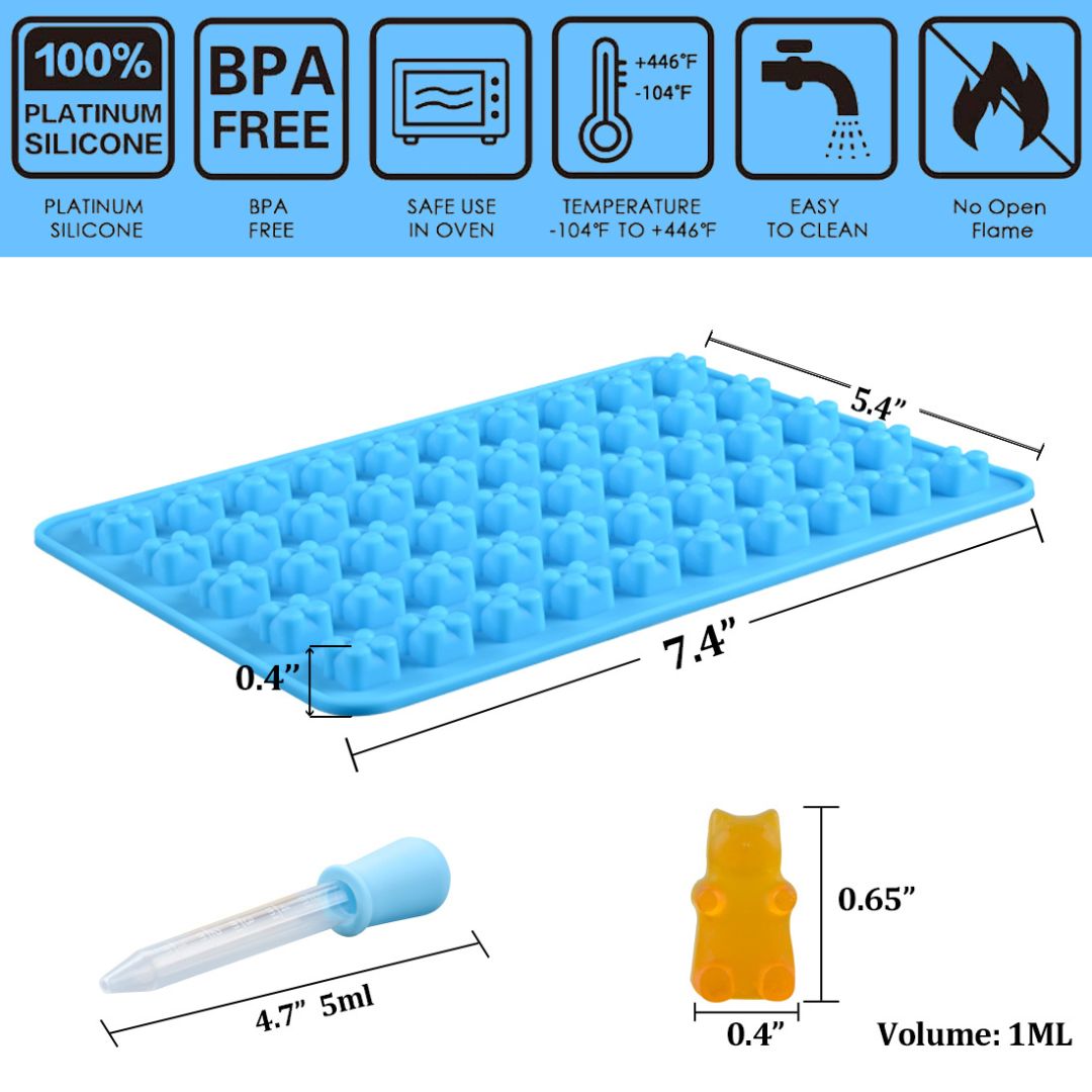 FUNBAKY Gummy Bear Molds, Candy Molds - Set of 4, , large