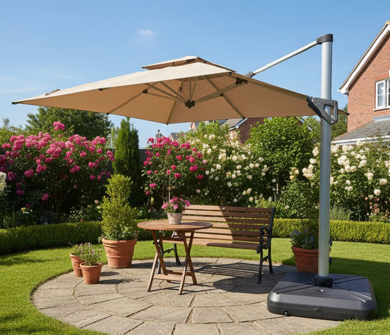 (LOGIS) 3米戶外遮陽傘 戶外傘含座【JA-300XX-A】, , large