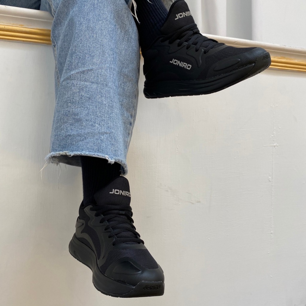 【JONIRO】台灣製造 Buzzer 復古籃球鞋 老爹鞋 黑色 經典 潮感十足 百搭 街頭/ 日常(部分鞋款有現貨), , large