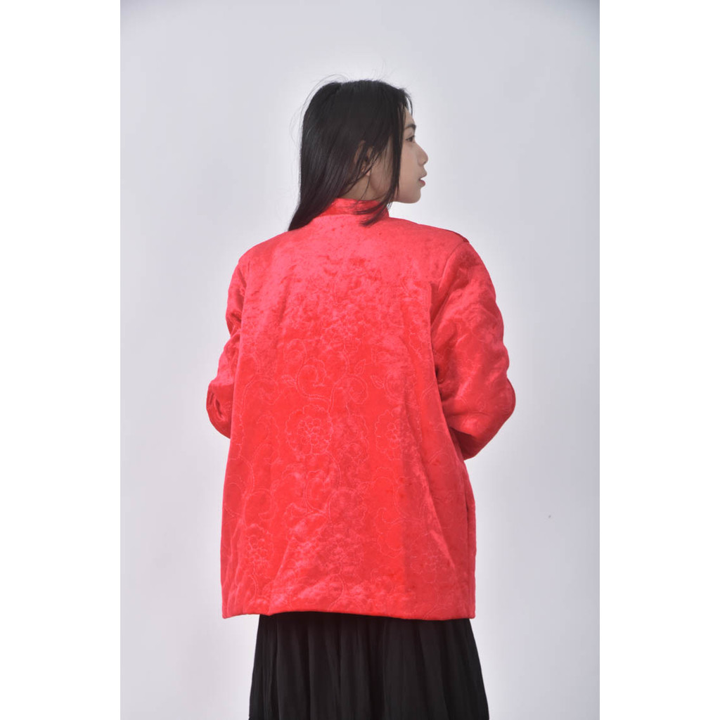 (L) lucky刺繡紅色外套二手衣, , large