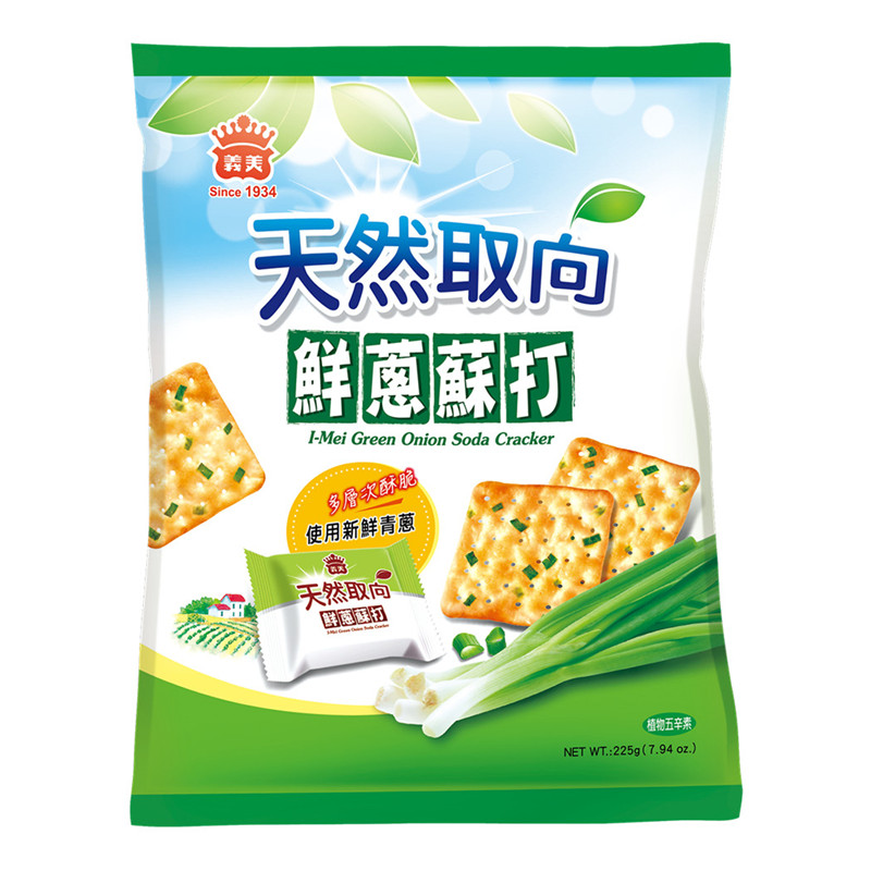 I-MEI GREEN ONION SODA CRACKER 225G, , large