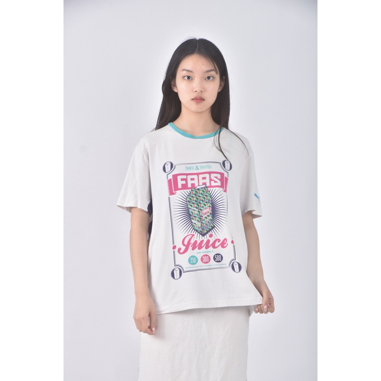 (M) puma質感飲料白色短袖上衣二手衣, , large