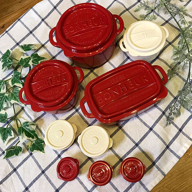 Cast iron pot shape food storage box (square-red), , large