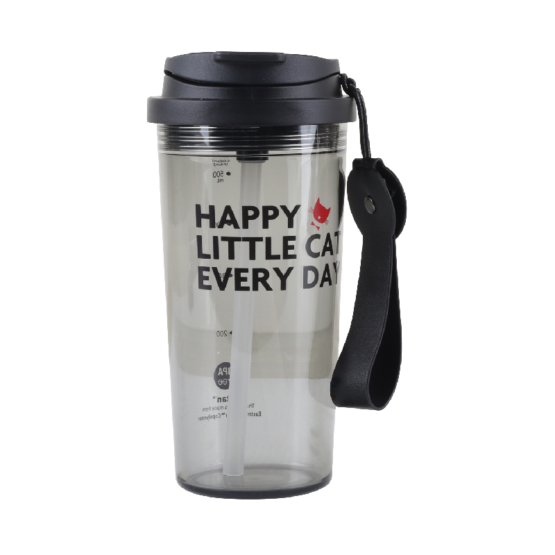 好室喵咖啡時光雙飲水杯600ml, , large
