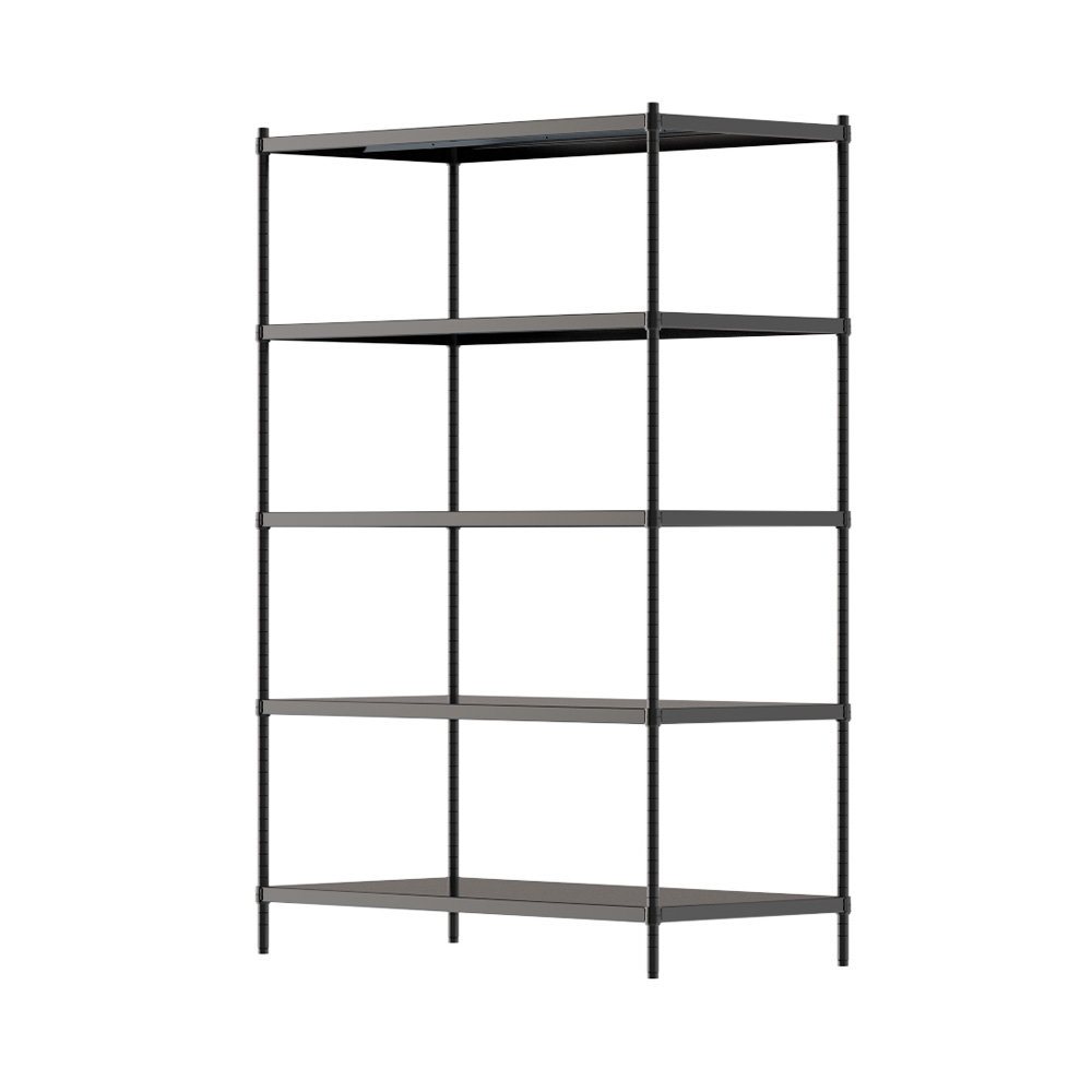 【Y HOUSE】120x60x180cm 5-layer hole-free iron plate storage rack rack iron rack - black paint