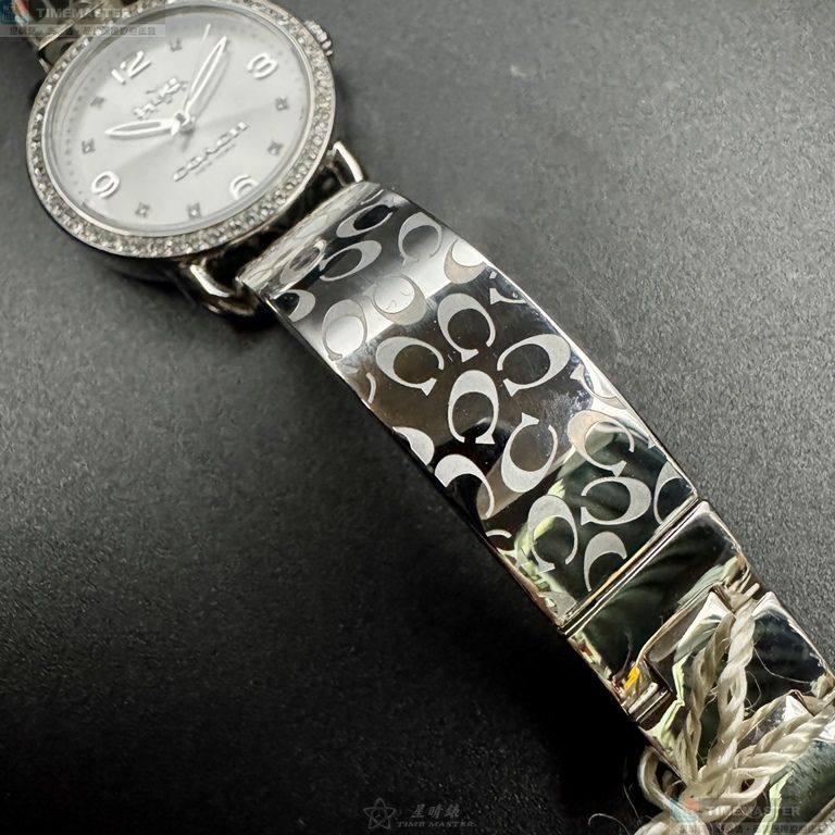 [星晴錶業]COACH手錶,28mm,CH00268銀色錶面銀錶殼銀色精鋼錶帶款, , large