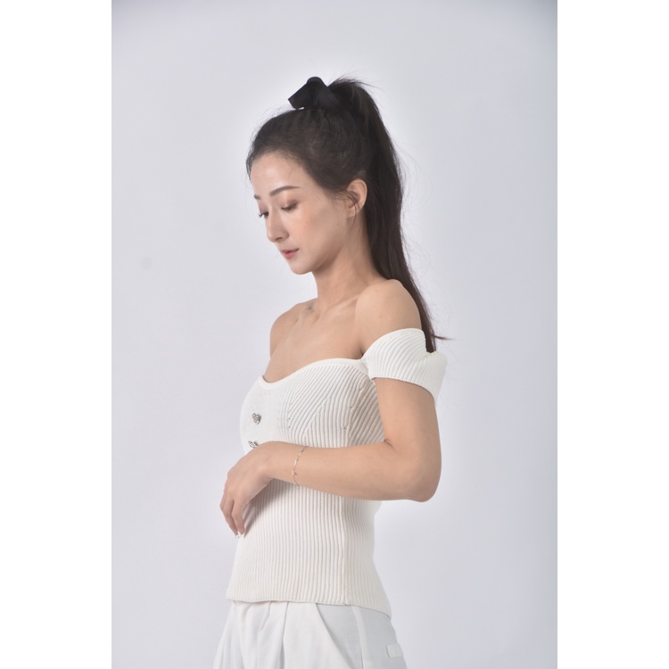 (S) 【安于晴Charlene私服】mipinge質感白色短袖上衣二手衣, , large