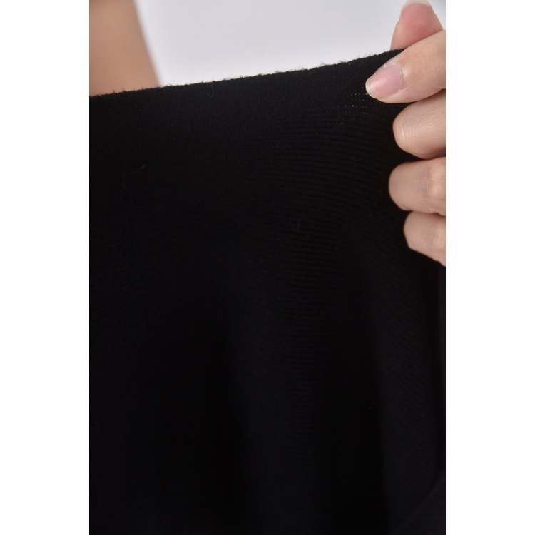 (F) 【智恩私服】ggaebi韓牌質感修身短版黑色長袖上衣二手衣, , large