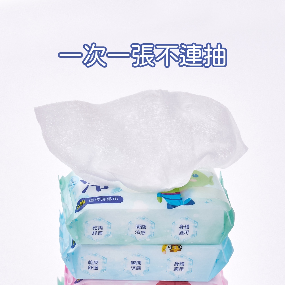 Disney 迪士尼涼感濕巾 (8抽6包x6袋) 玩具總動員迷你濕巾 極凍 -3度冰爽 濕巾 身體 臉用 【旺達棉品】, , large