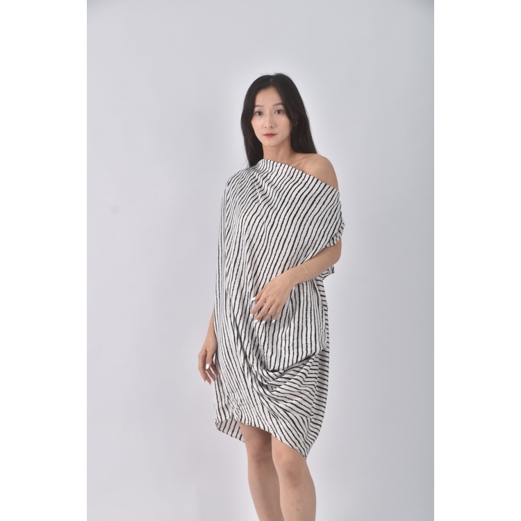 (2XL) lanshuixin質感跳色白色洋裝二手衣, , large