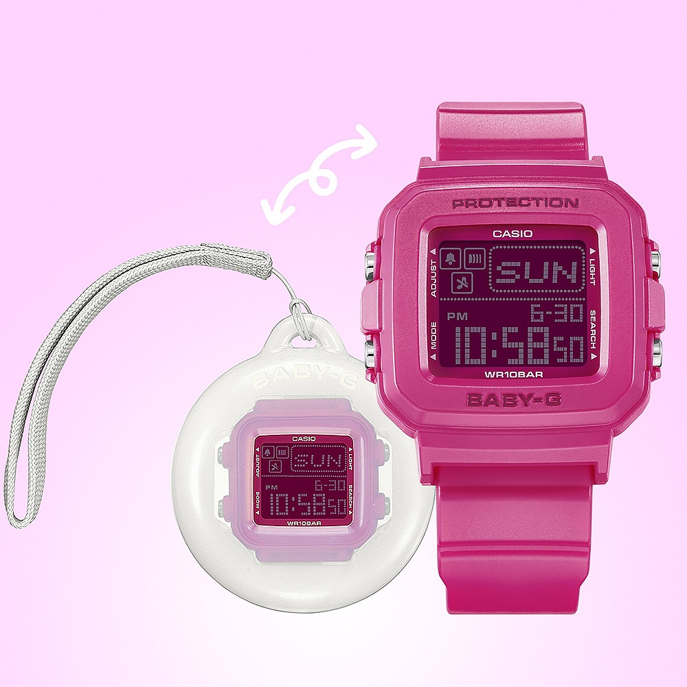CASIO 卡西歐 BABY-G 30週年 手錶和錶殼吊飾套組 女錶 BGD-10K-4, , large