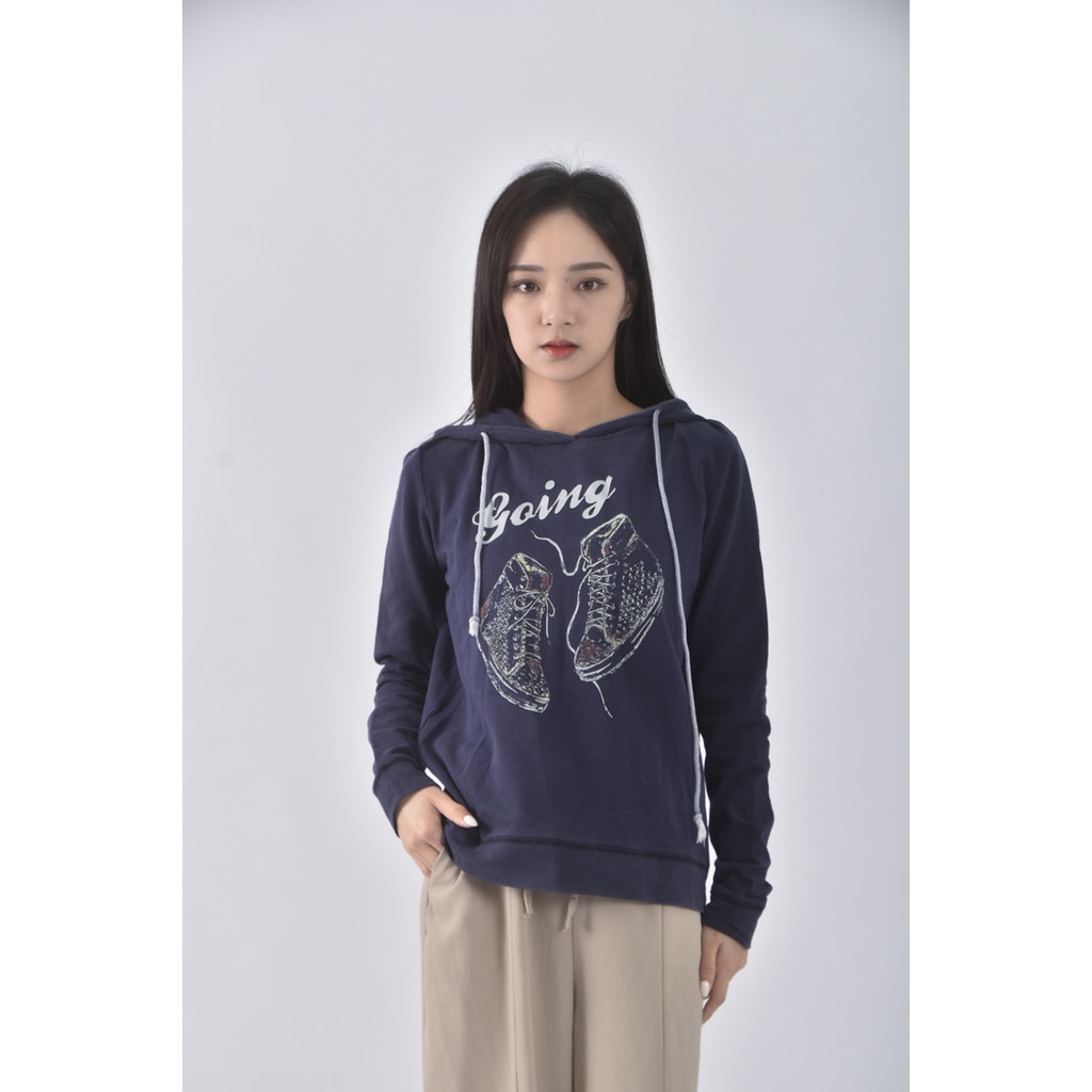 (S) fifty percent連帽藍色長袖上衣二手衣, , large