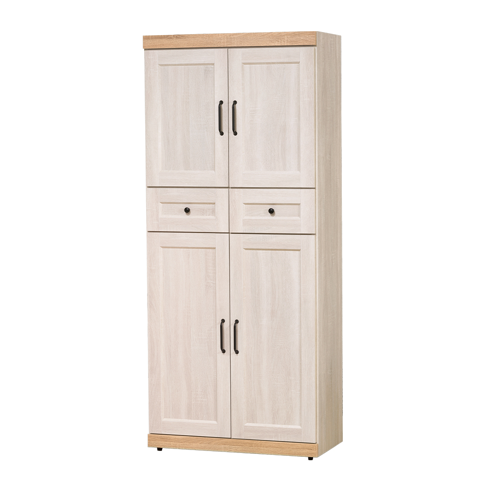 【唯熙傢俱】查理白橡色3尺高鞋櫃