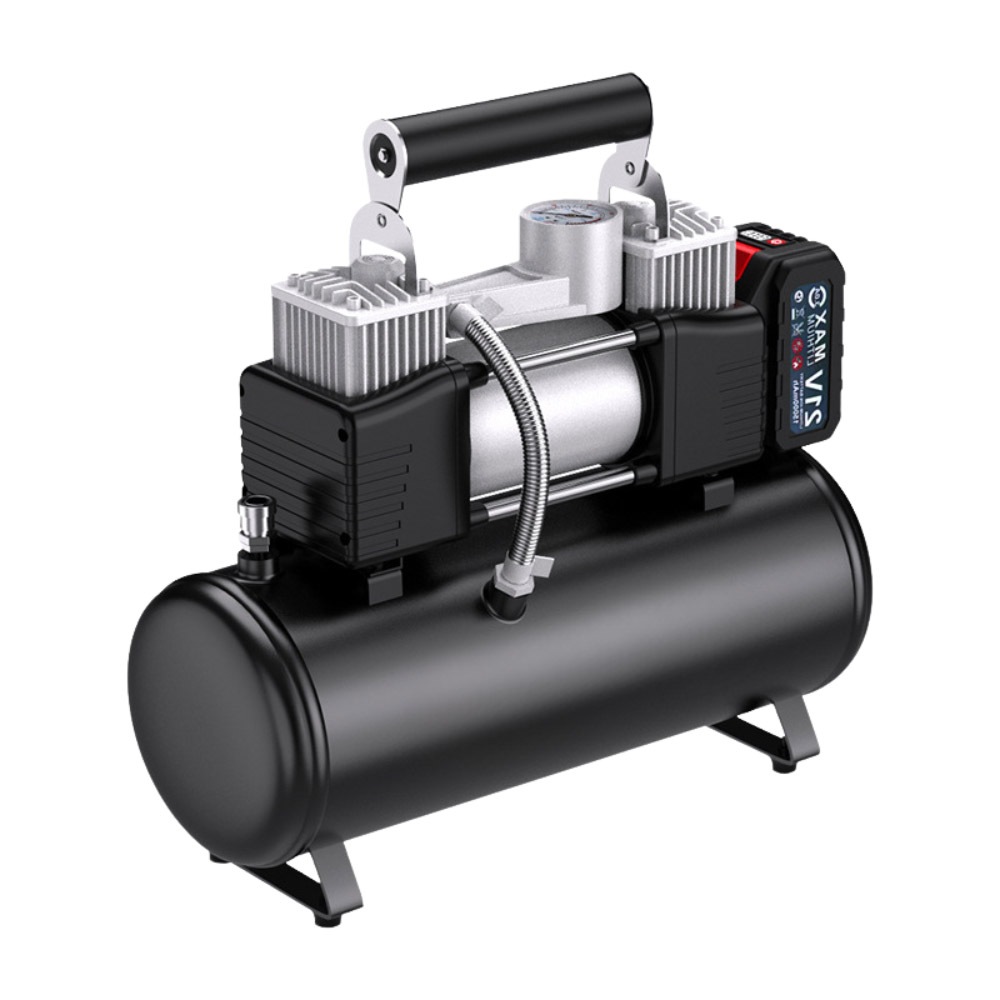 21V rechargeable 6L air compressor, 10 batteries, 1 charger, and accessories (random color)., , large