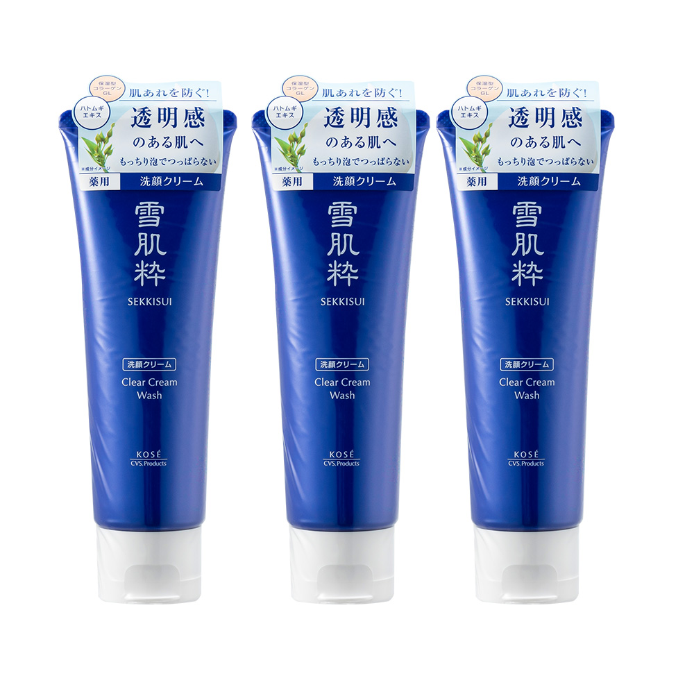 【KOSE高絲】雪肌粹潔淨洗面乳120g 3入組 公司貨