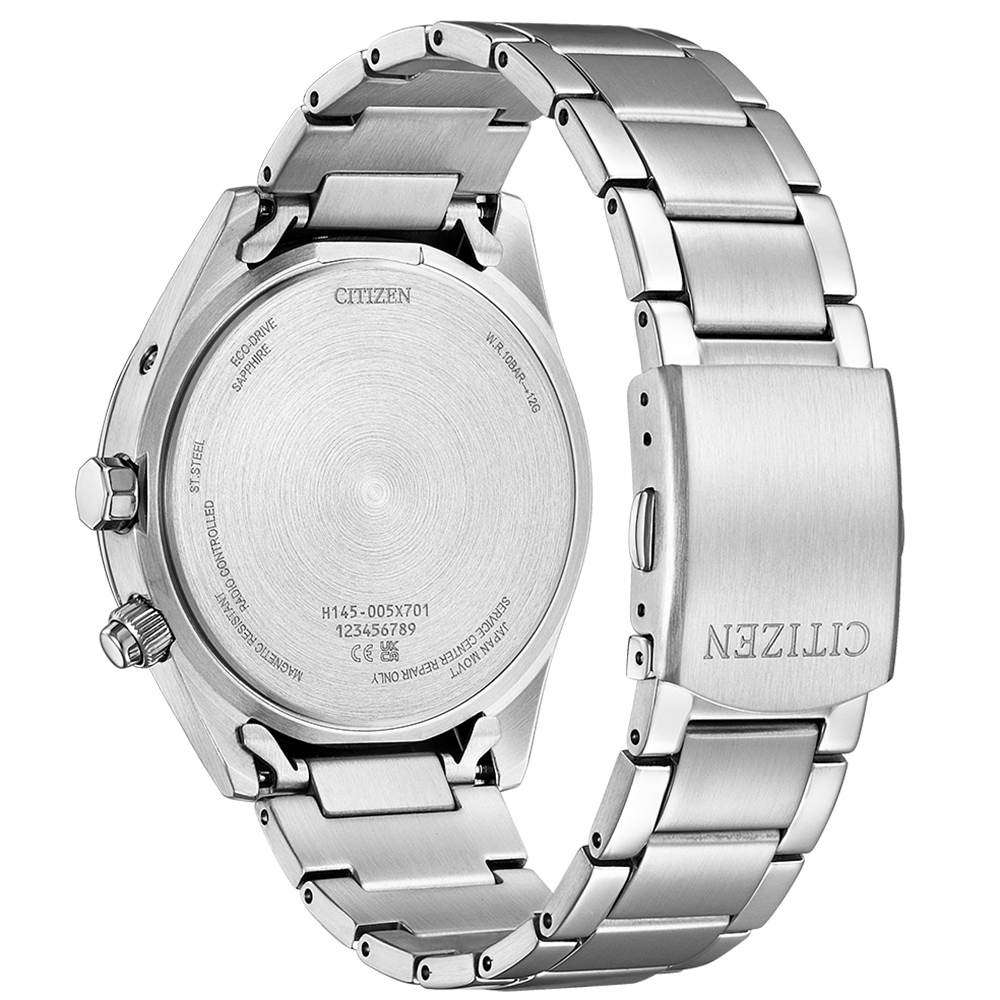 CITIZEN 星辰 光動能電波萬年曆手錶 CB0270-87L, , large