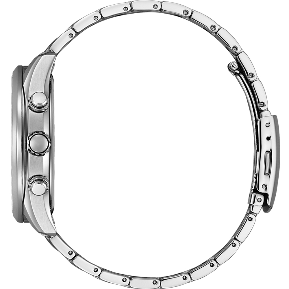 CITIZEN 星辰 光動能電波萬年曆月相手錶 BY1030-50L, , large