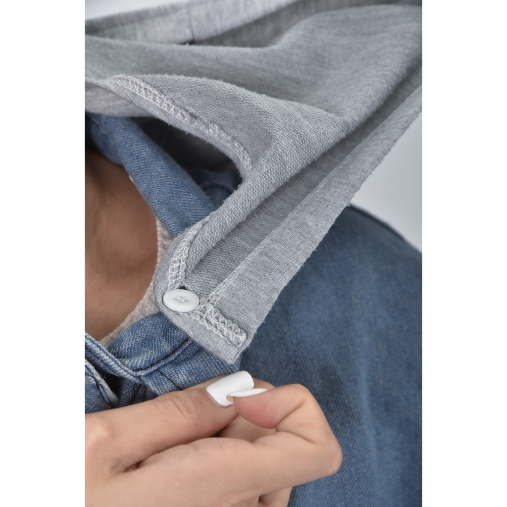 (XL) 丹寧牛仔質感藍色外套二手衣, , large