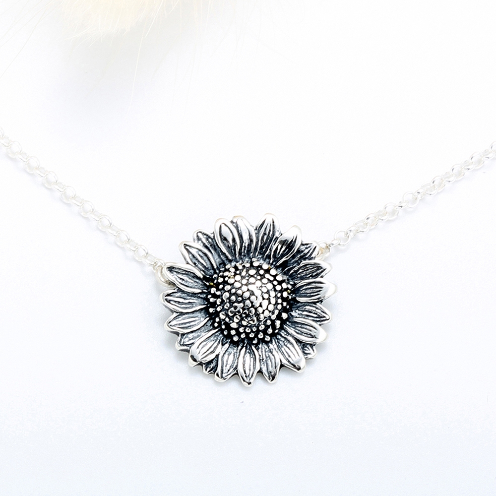 【Angel & Me】向日葵 Sunflower s925 純銀 項鍊 生日 畢業 週年 情人節 禮物, , large