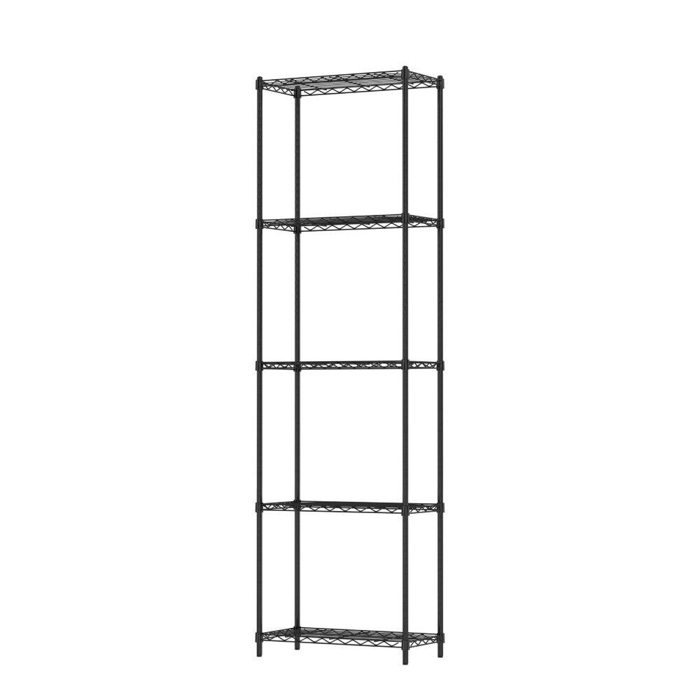 KIWISH 60x30x210H Black 5-Tier Wire Shelving Unit | Heavy Duty Metal Storage Rack | Made in Taiwan, Free Shipping, , large