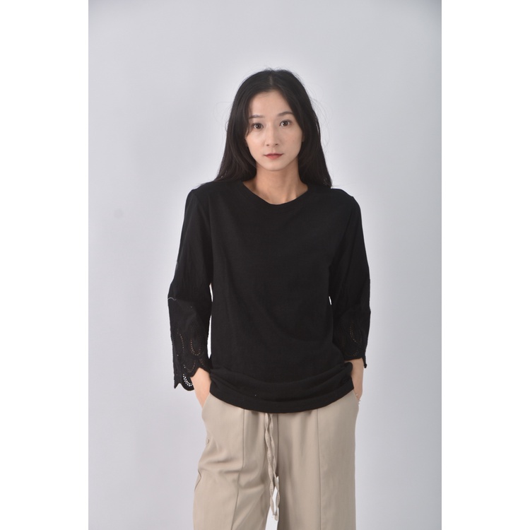 (M) parkhong韓牌寬鬆黑色長袖上衣二手衣