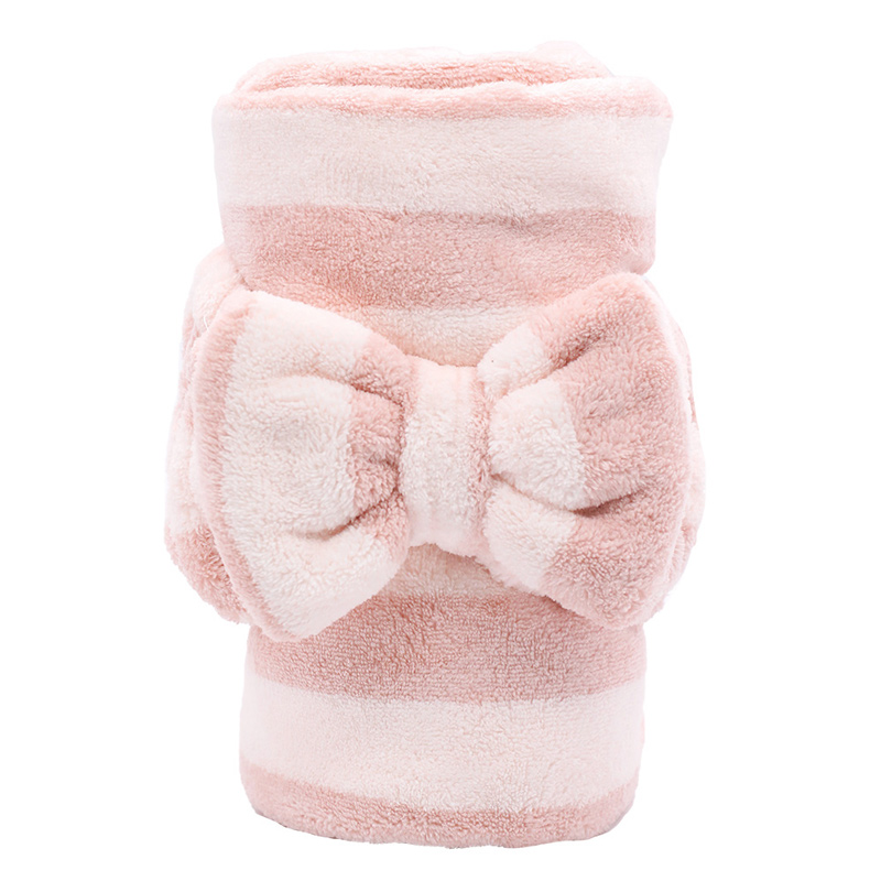 【CB JAPAN】蝴蝶結系列超細纖維擦頭巾+髮帶2件組, , large