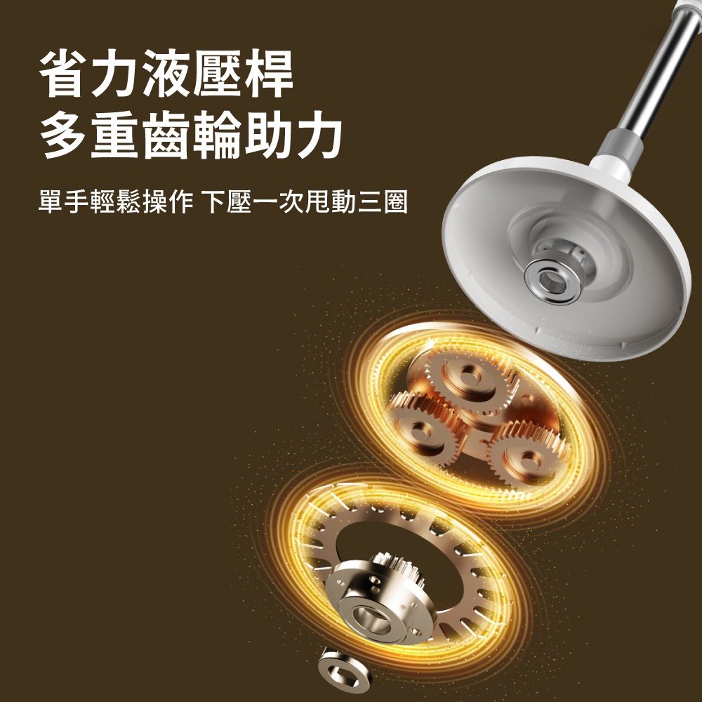 【APEX】單桶式輕巧洗脫合一清潔拖把 (一桶一布), , large