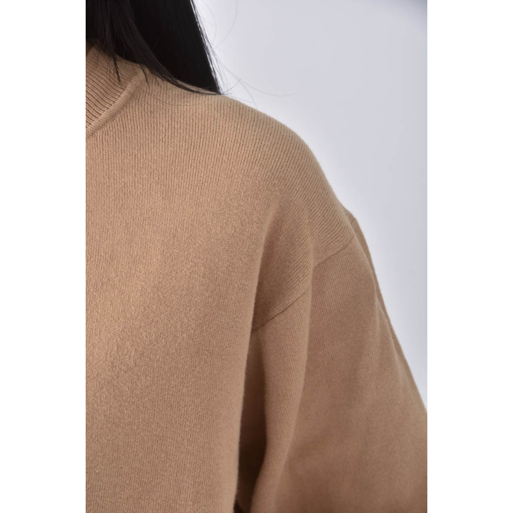 (XL) uniqlo質感棉質純棉杏色長袖上衣二手衣, , large