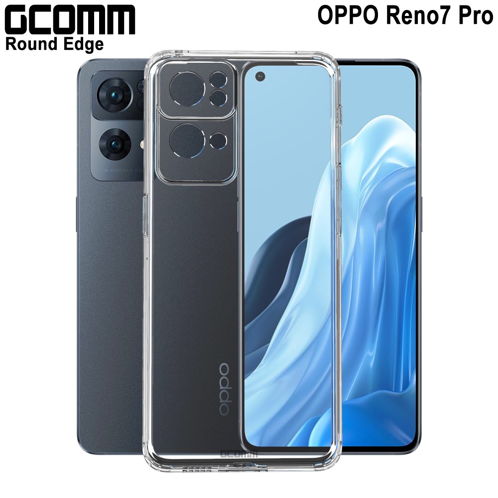 GCOMM OPPO Reno7 Pro 清透圓角防滑邊保護套 Round Edge, , large