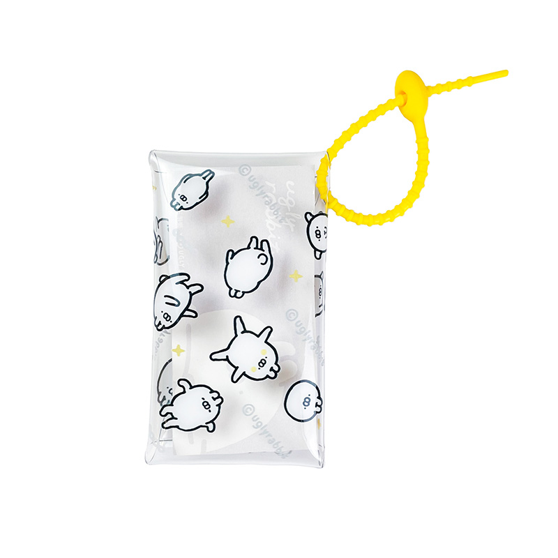 【PENROTE 筆樂】醜白兔透明收納包, , large