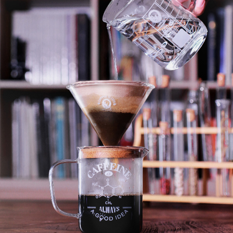 理科手沖咖啡組(咖啡燒杯+漏斗), , large