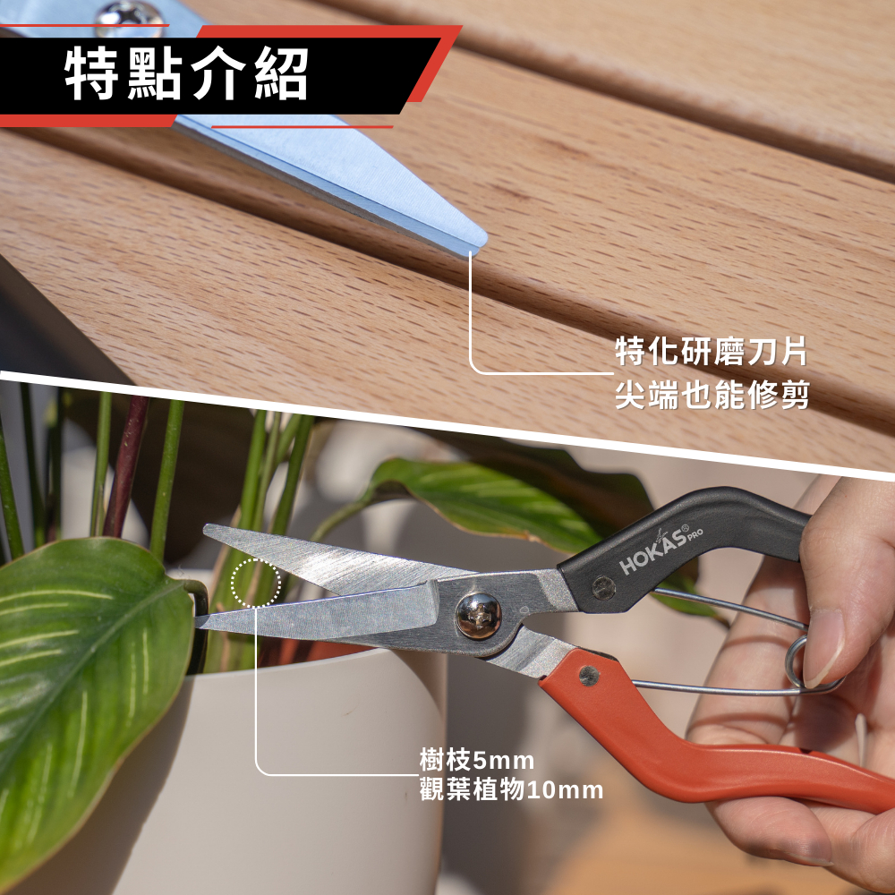 【HOKAS】專業芽切剪 園藝剪刀 修枝剪刀 園藝採果 花剪 切花 S535, , large