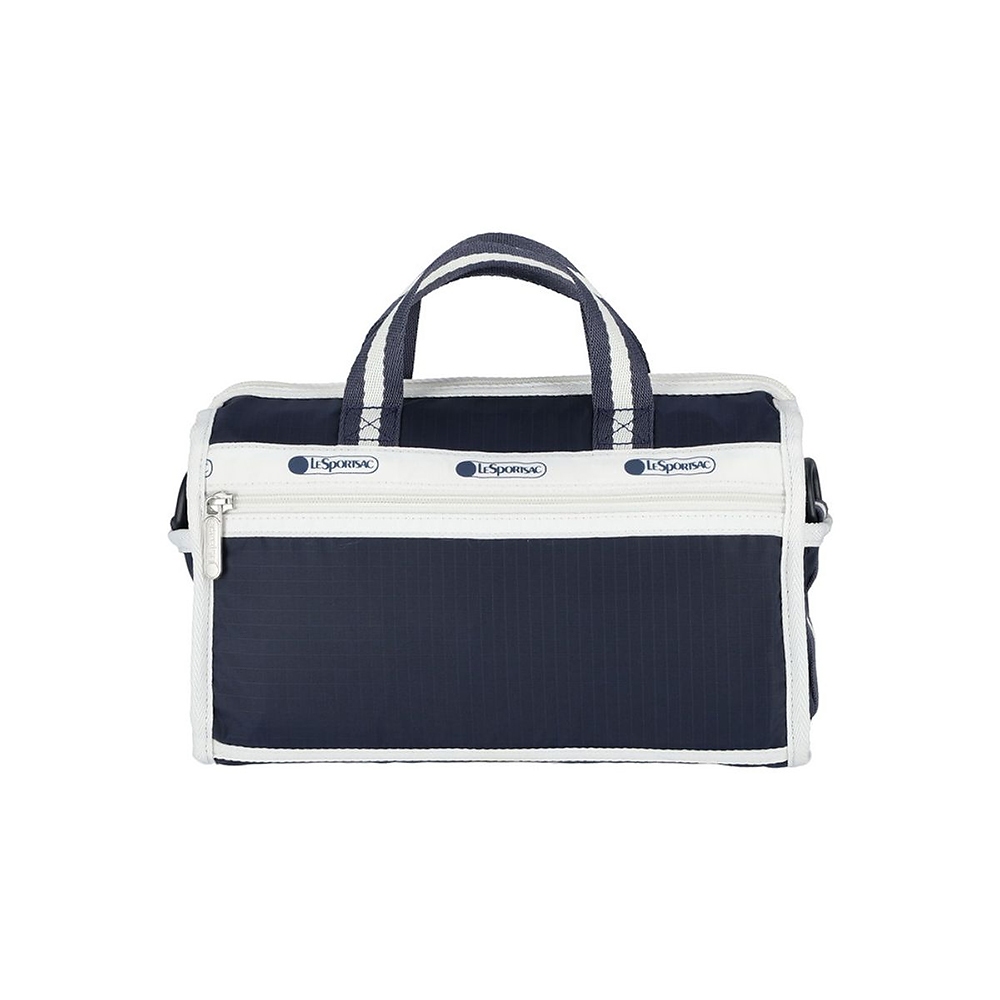 Lesportsac Mini Duffel Crossbody 運動風手提肩背兩用小包/ 條紋海軍藍, , large