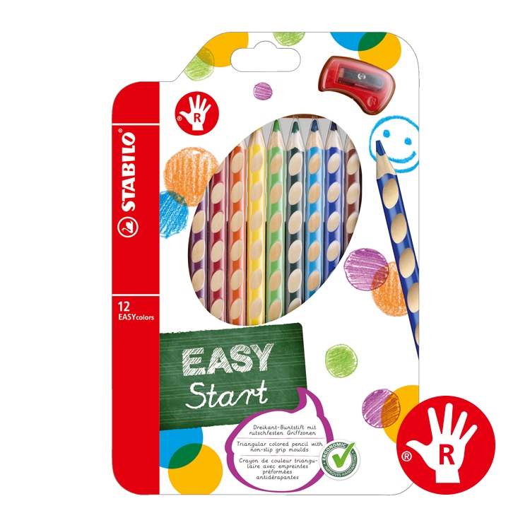 【德國天鵝】STABILO EASYcolors 人體工學洞洞色鉛筆6色/12色 左/右手左手6色(ST331/6), , large
