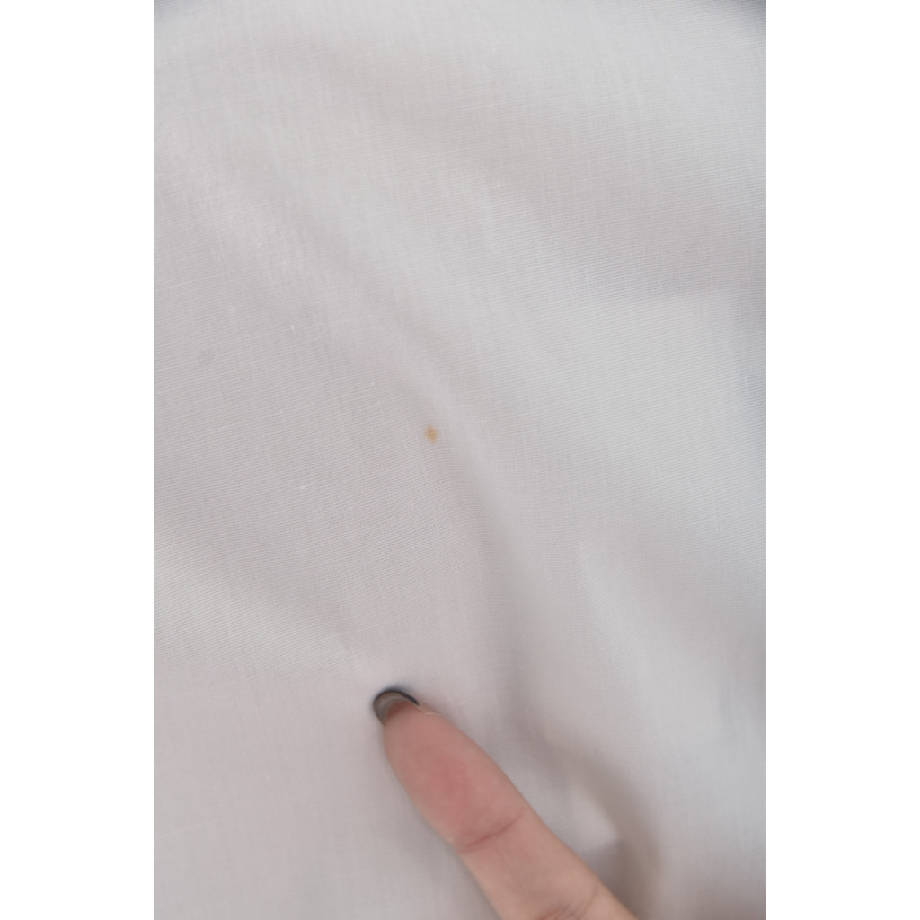 (M) t e e排扣白色短袖上衣二手衣, , large