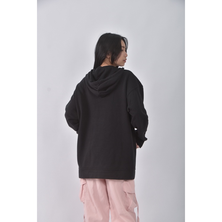 (XL) adidas質感棉質連帽黑色長袖上衣二手衣, , large