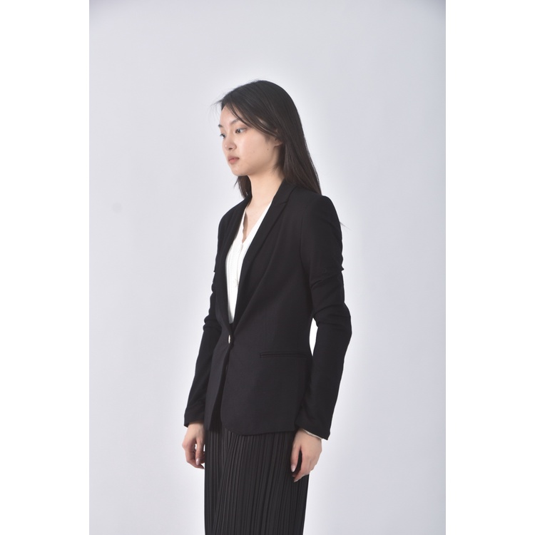 (S) ZARA質感西裝黑色外套二手衣, , large