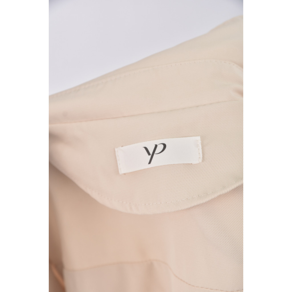 (M) yp質感收腰杏色長袖上衣二手衣, , large