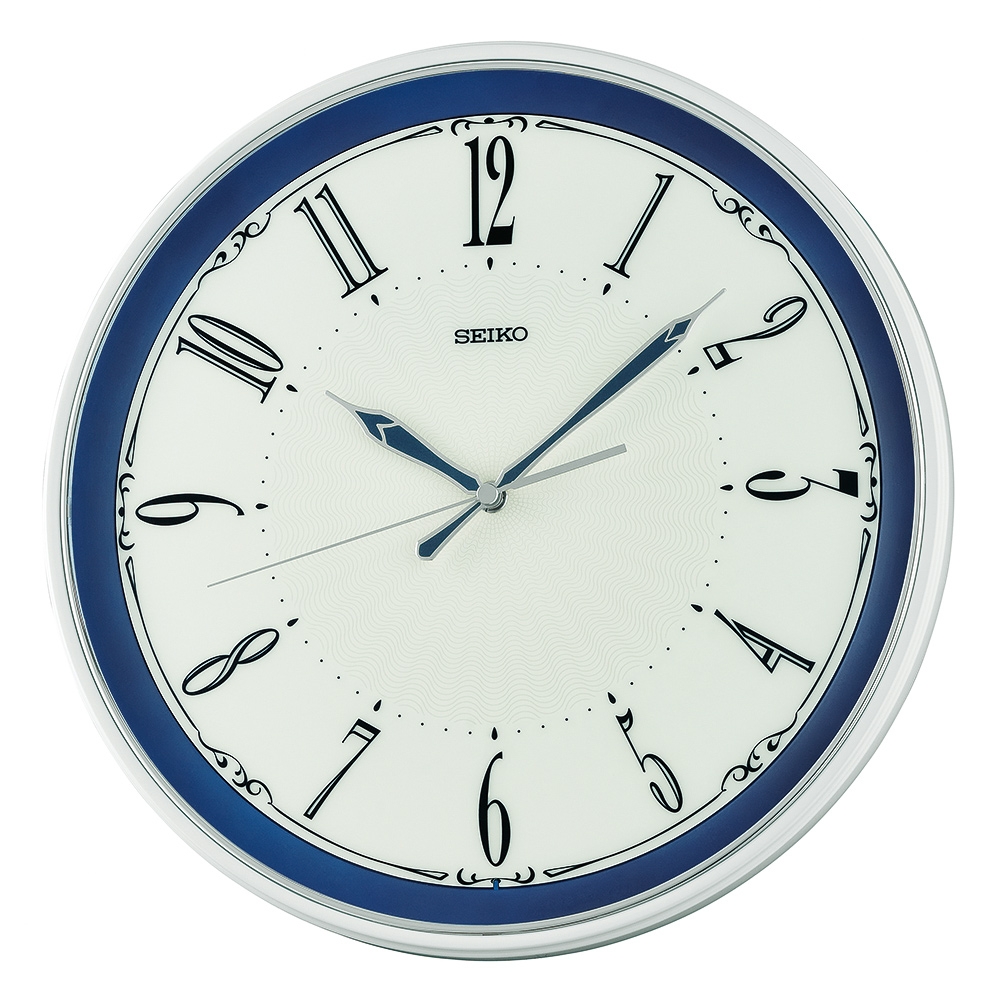 SEIKO 精工 歐式風格 滑動式秒針靜音掛鐘 時鐘 QXA834W, , large