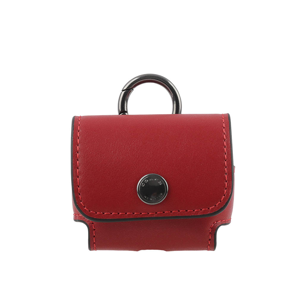 COACH 小牛皮 Airpods Pro 無線耳機套/紅色, , large