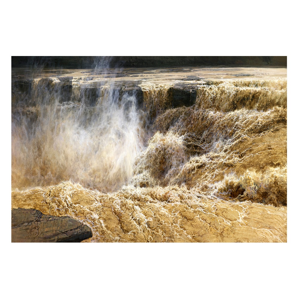 【御畫房】黃河頌之二 國家一級畫師手繪油畫60&times;90cm(VF-94), , large