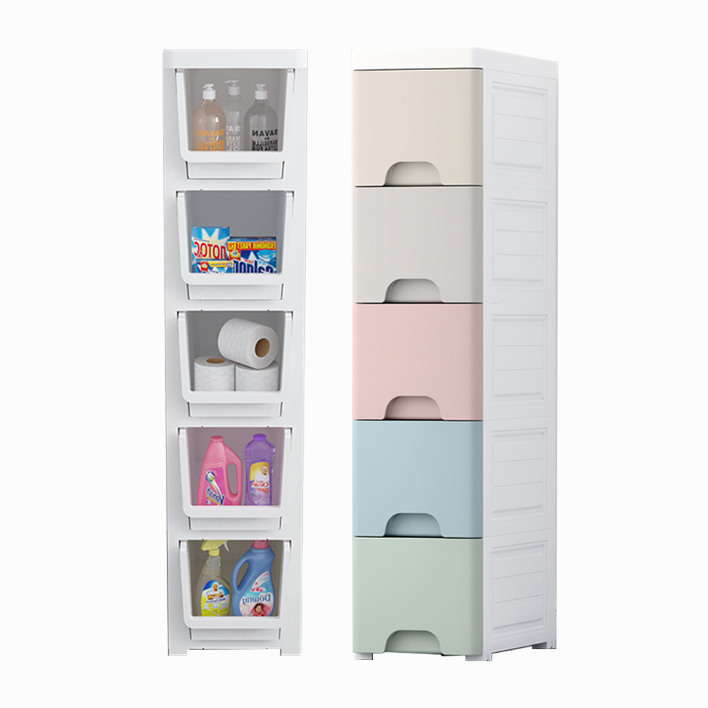 STYLE格調｜繽紛馬卡龍色系隙縫收納櫃(升級置物頂板)【WW-0181】收納櫃 隙縫櫃 廚房收納 衛浴收納【現貨供應】, , large