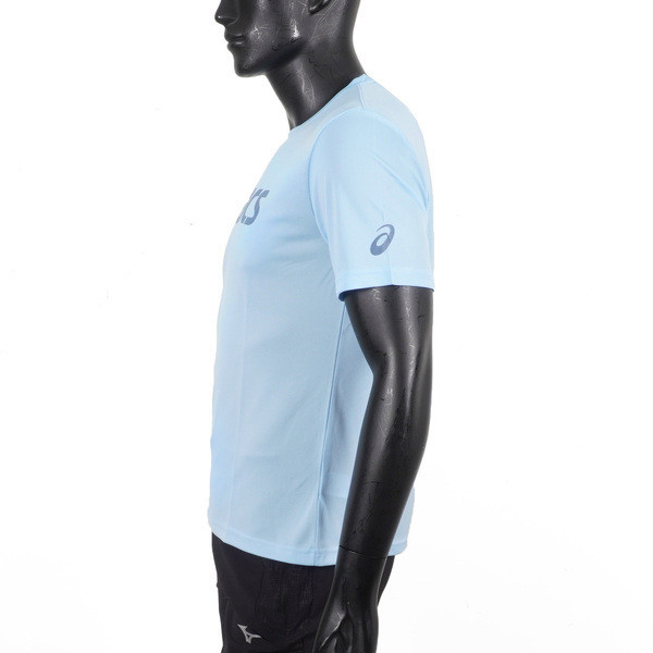 Asics 男女 短袖 T恤 運動 透氣 吸濕 快乾 抗UV 台灣製 延續 水藍 [2033B666-400], , large