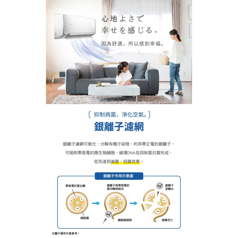 YAMADA 15-23 Ping Inverter Cooling & Heating Split Air Conditioner YDS-FN112H/YDC-FN112H, , large